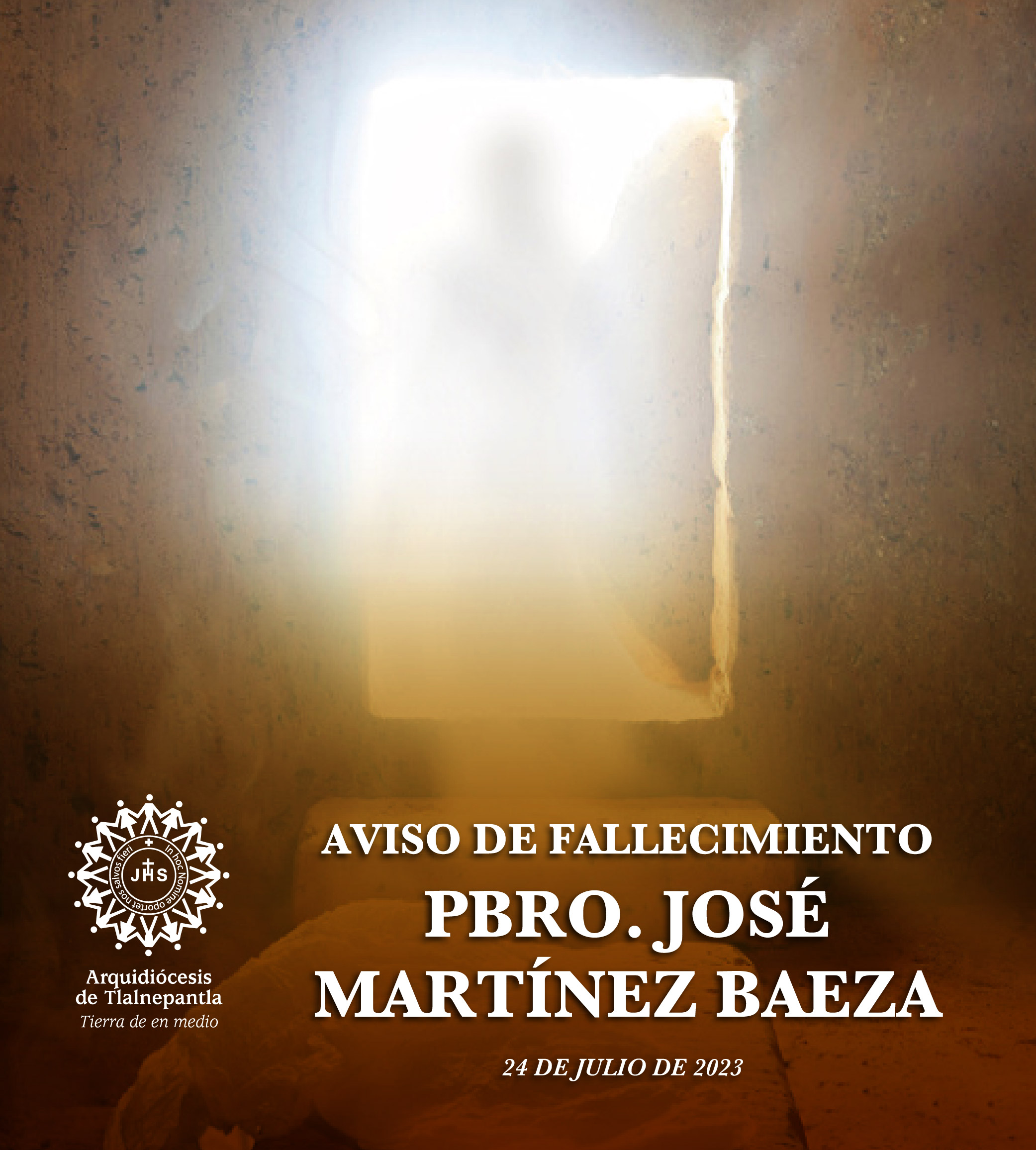 AVISO DE FALLECIMIENTO DEL PBRO. JOSÉ MARTÍNEZ BAEZA