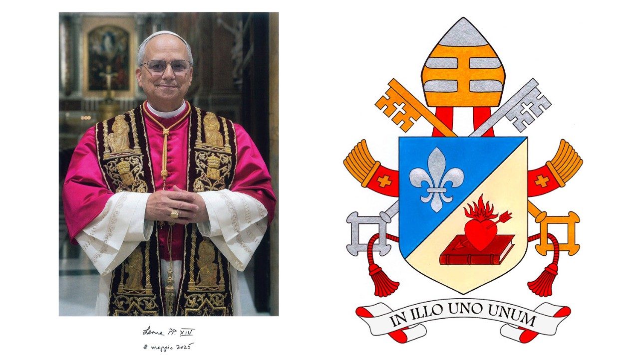 Fue publicado el escudo y el lema del Papa León XIV