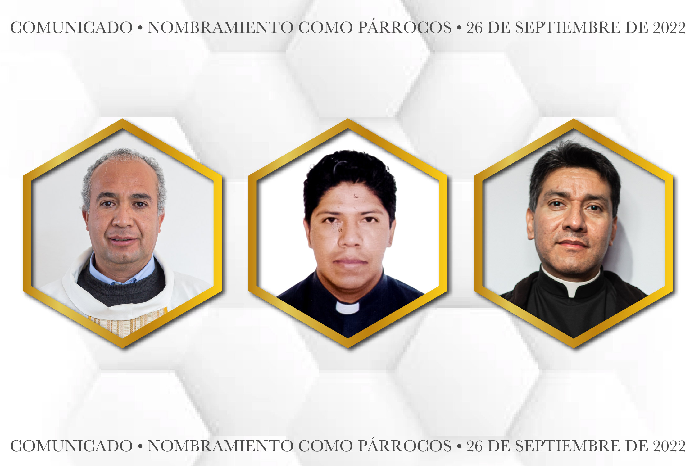 Comunicado  Nombramiento como Párrocos